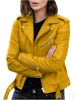 Fitaylor Spring Autumn Women PU Leather Jacket Casual Lady Windproof Motorcycle Leather Coat Plus Size S-5XL