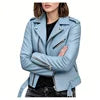 Fitaylor Spring Autumn Women PU Leather Jacket Casual Lady Windproof Motorcycle Leather Coat Plus Size S-5XL