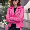 Imitation Leather Women Slim Sashes Casual Biker Jackets Outwear Female Tops BF Style Black Leather Jacket Coat