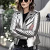 Imitation Leather Women Slim Sashes Casual Biker Jackets Outwear Female Tops BF Style Black Leather Jacket Coat